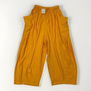 Free People NWT Quinn Harem Pants XS Gold Fusion Relaxed Fit Beach Boho Festival